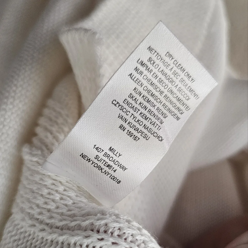 Revolve Milly Cotton-Blend Tunic with Ribbed Neckline and Hem Turtleneck - Picture 9 of 10